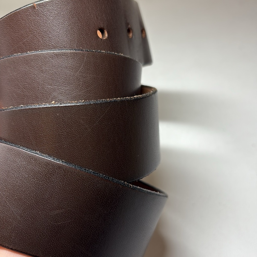 Bison Designs NWOT Chocolate Leather Belt 41-45”ish - Picture 8 of 8